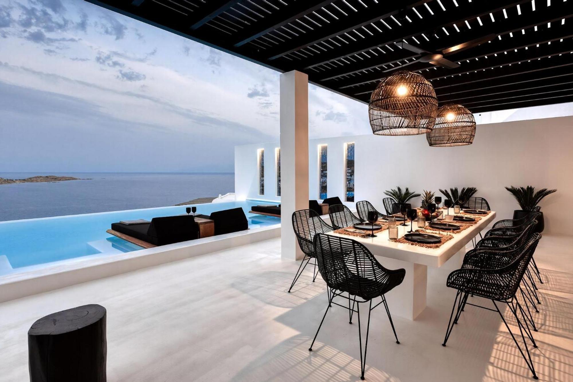 Villa Exquisite Mykonos 6 Bedrooms Hephaestus Ii Infinity Pool Outdoor Jacuzzi *