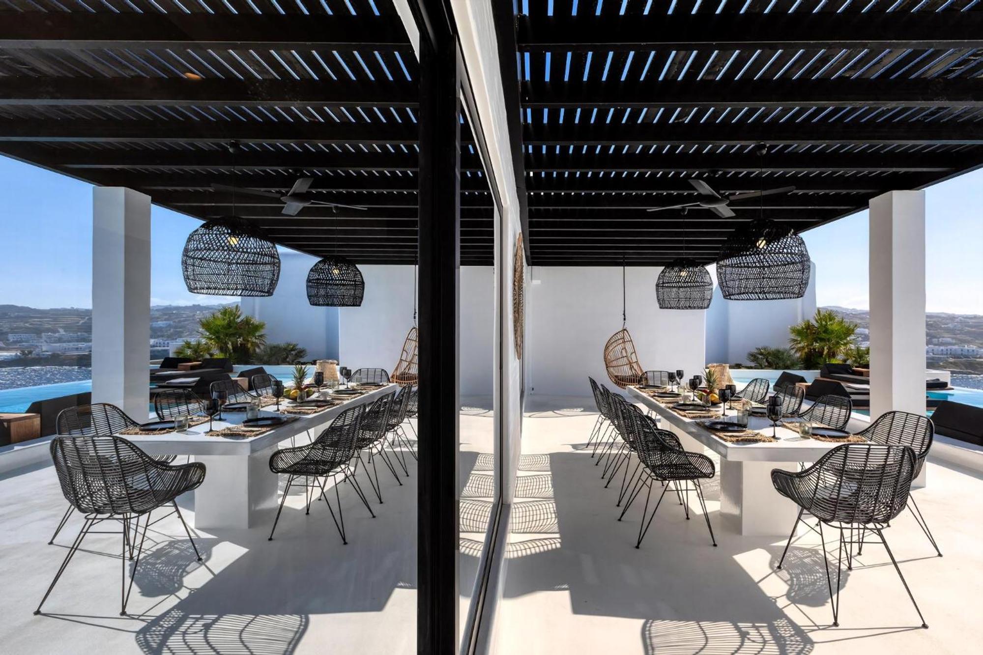 Villa Exquisite Mykonos 6 Bedrooms Hephaestus Ii Infinity Pool Outdoor Jacuzzi Psarou (Mykonos)